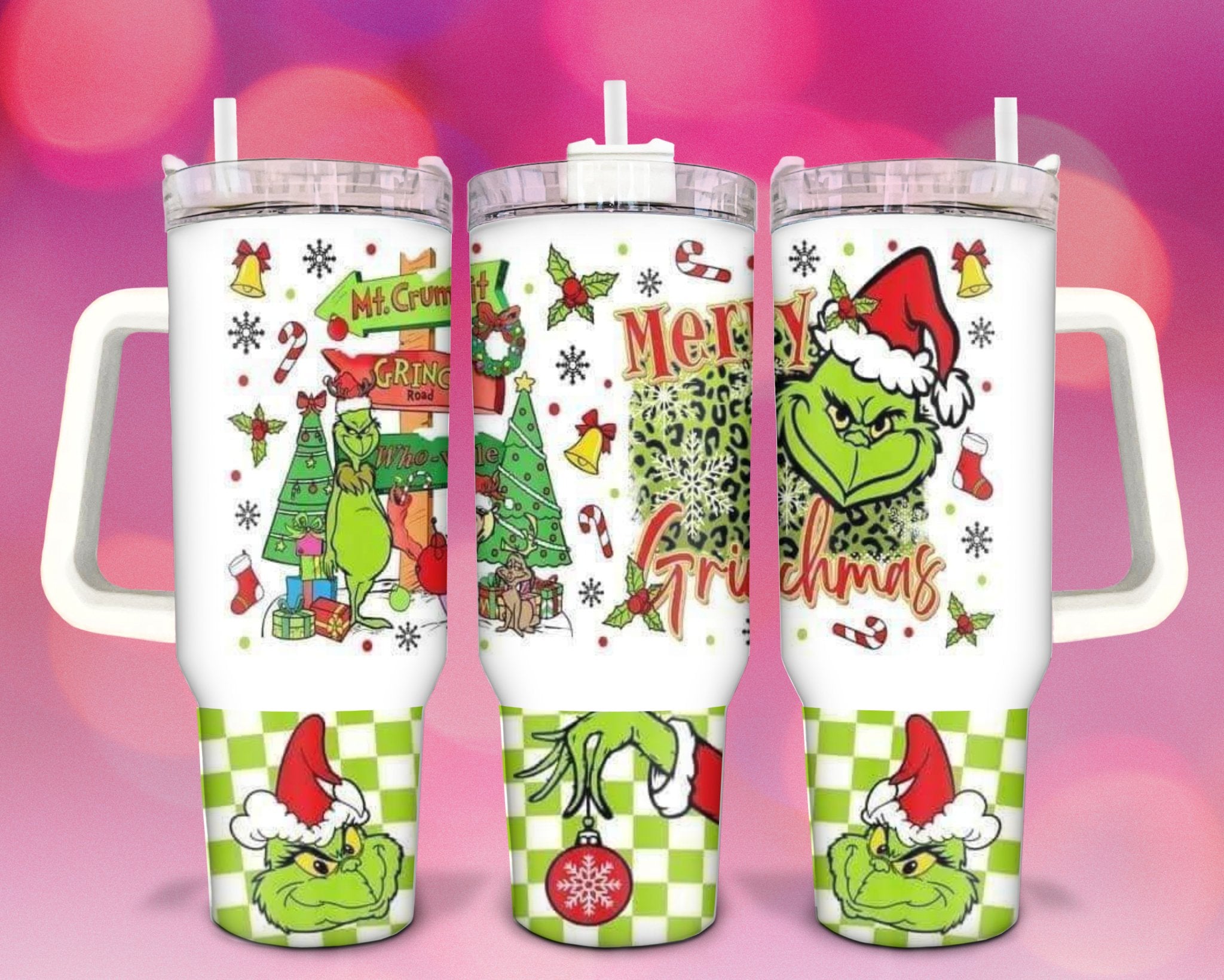 40oz Grinch Tumbler, 40oz Merry Grinchmas Tumbler, Funny Grinch Christmas  Cup, Christmas Gift for Friend, Eco-friendly, Stainless Steel 