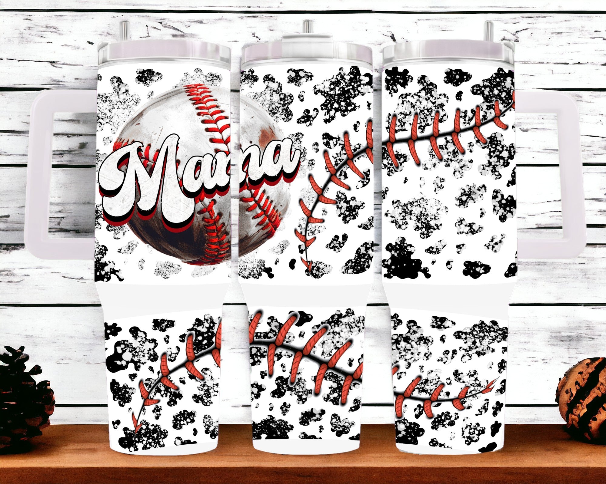 Baseball Mama 40 oz Stainless Steel Tumbler - roughramblings