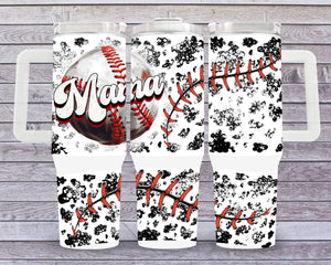 Baseball Mama 40 oz Stainless Steel Tumbler - roughramblings