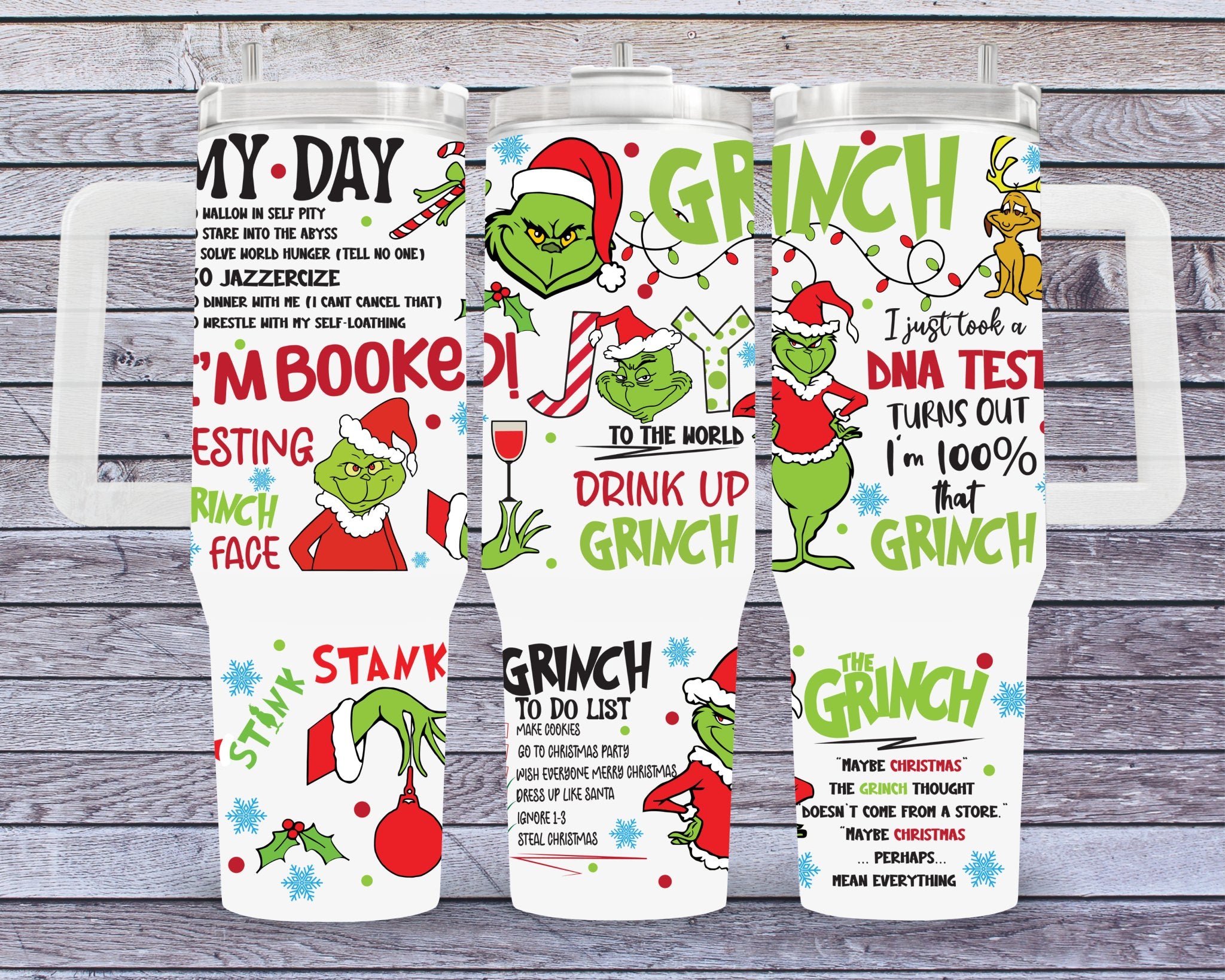 Grinch "I'm Booked" 40 oz Stainless Steel Tumbler - roughramblings