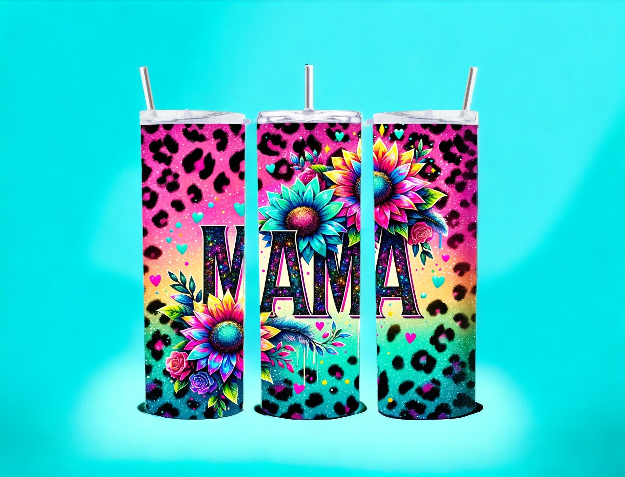 Mama Leopard Print 20 oz Stainless Steel Tumbler - roughramblings