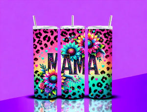 Mama Leopard Print 20 oz Stainless Steel Tumbler - roughramblings