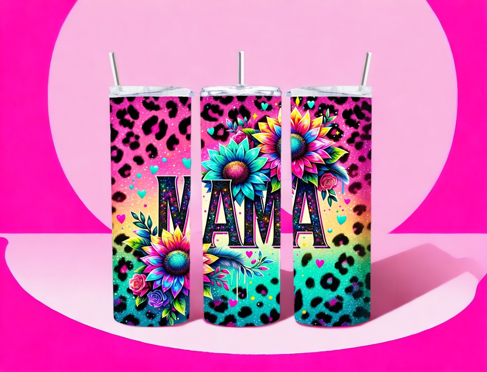 Mama Leopard Print 20 oz Stainless Steel Tumbler - roughramblings