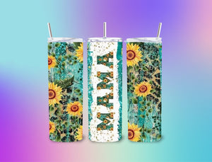 Mama Sunflower 20 oz Stainless Steel Tumbler - roughramblings