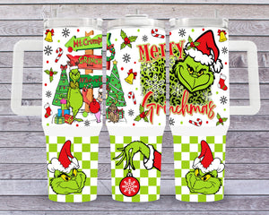 Merry Grinchmas 40 oz Stainless Steel Tumbler - roughramblings